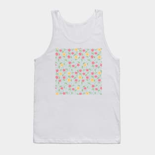 Flowers Pink and Yellow Tank Top